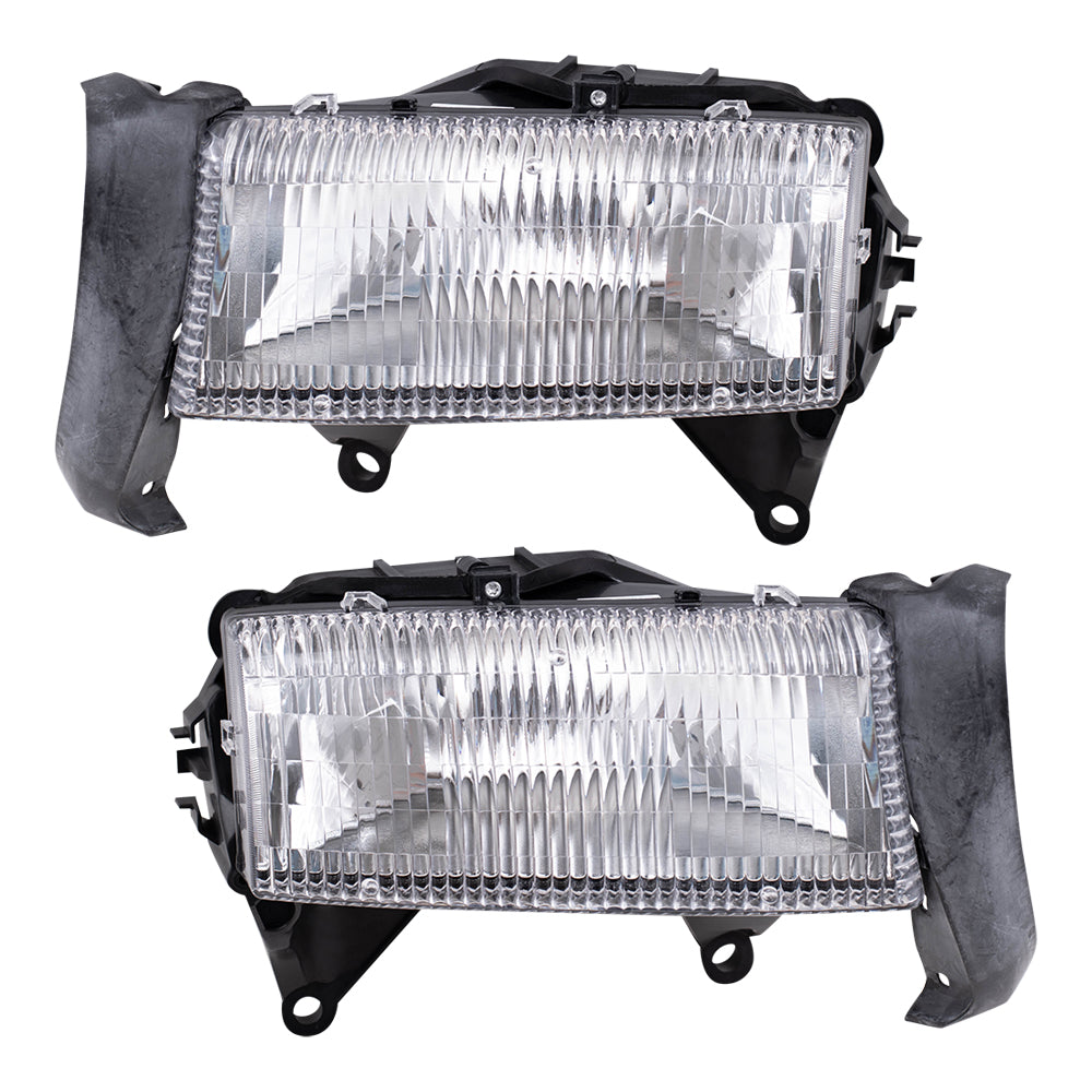 Headlight for 1997-2004 Dakota w/ Bulb 1998-2003 Durango 55055171AE Set