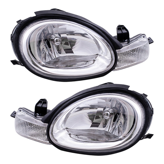 Headlight for 2003-2005 SX 2.0 Code LMA w/ Chrome Bezel for 2000-2005 Neon 5288509AH Set CH2502124