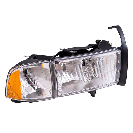 Headlight for 1999-2001 Ram 1500 w/ Sport Package w/ Corner Light for 1999-2002 Ram 2500 55077024AG Right CH2503123