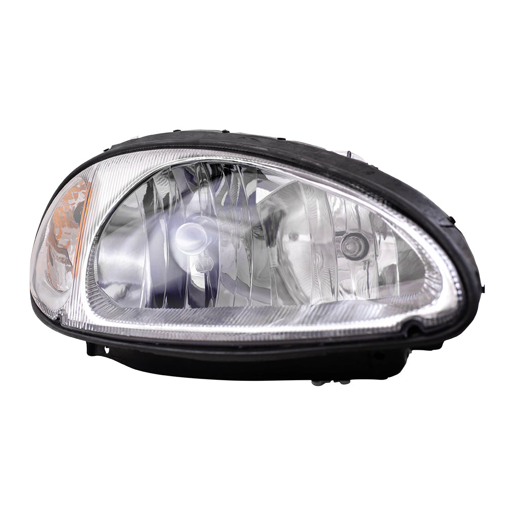 Brock Replacement Driver and Passenger Headlights Compatible with 2001-2005 PT Cruiser 5288765AI 5288764AI