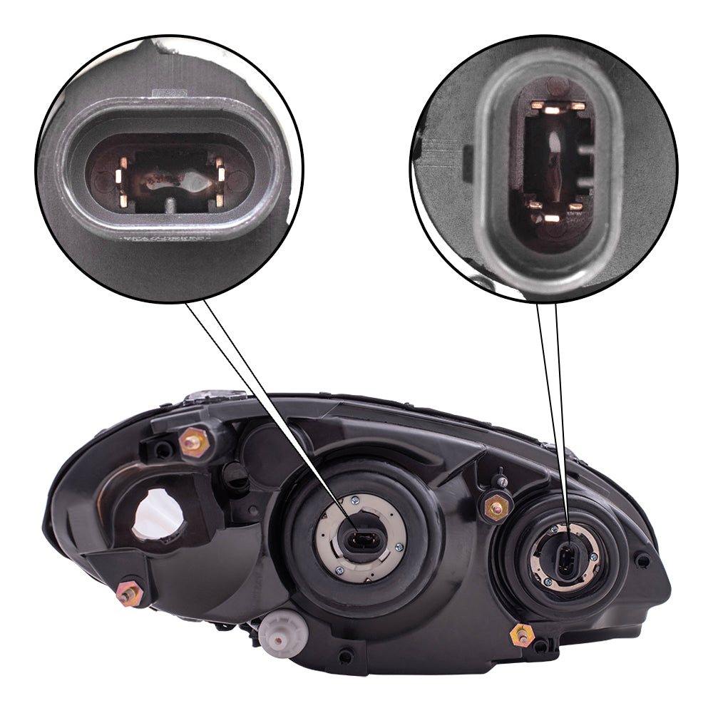 Brock Replacement Driver Headlight Compatible with 2001-2005 PT Cruiser 5288765AI