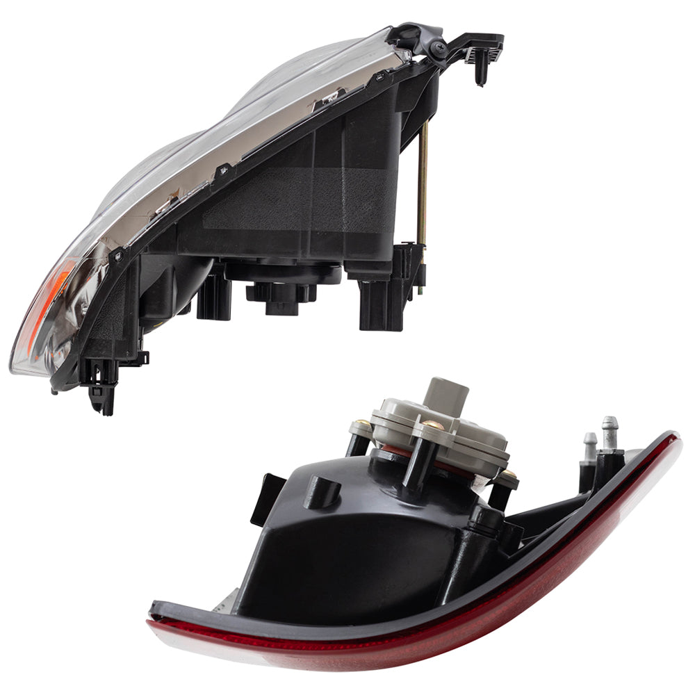 Headlights, Tail Lights with Circuit Boards Compatible with 2002-2005 Ram 1500 Pickup Truck 4 Pc Set Halogen