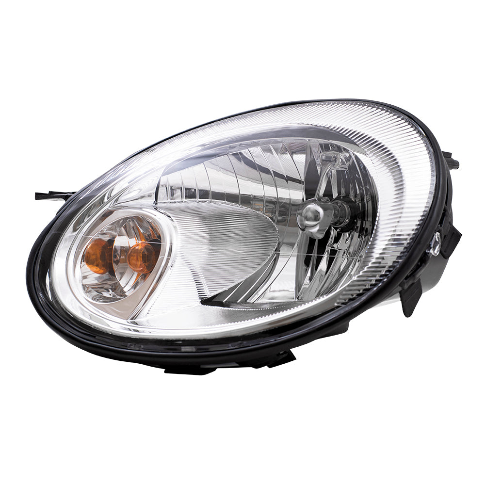 Brock Replacement Driver Headlight with Chrome Bezel Compatible with 2003-2005 Neon 5303551AI