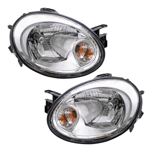 Headlight for 2003-2005 SX 2.0 Code LMB w/ Chrome Bezel for 2003-2005 Neon 5303551AI Set CH2502151