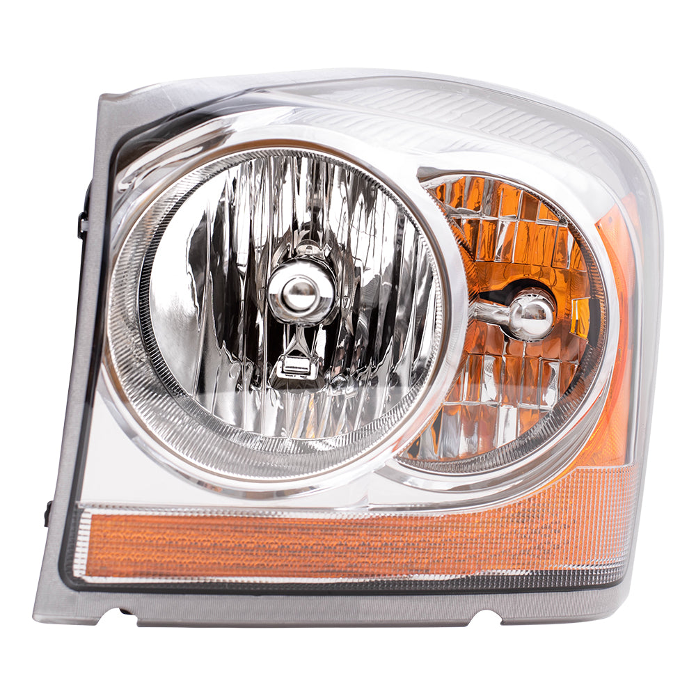 Brock Replacement Driver Halogen Headlight Compatible with 2004-2005 Durango 55077721AD