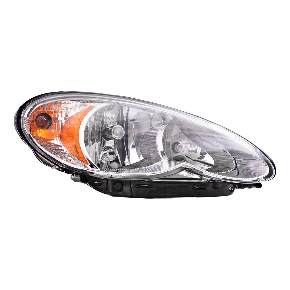 Brock Replacement Set Driver and Passenger Halogen Headlights Compatible with 2006-2010 PT Cruiser 5116043AB 5116042AB