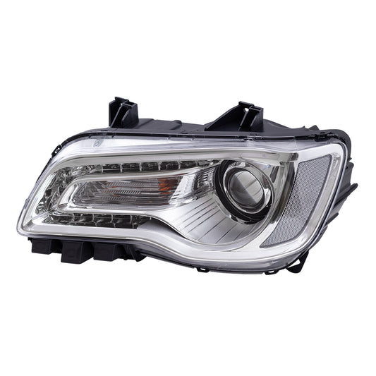 Headlight for 2015-2017 300 w/ Chrome Bezel 68196277AD Left