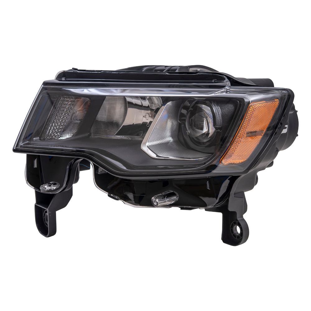 CAPA Headlight for 2017-2021 Grand Cherokee w/ Black Bezel 2022-2022 Grand Cherokee WK 68266647AF Left