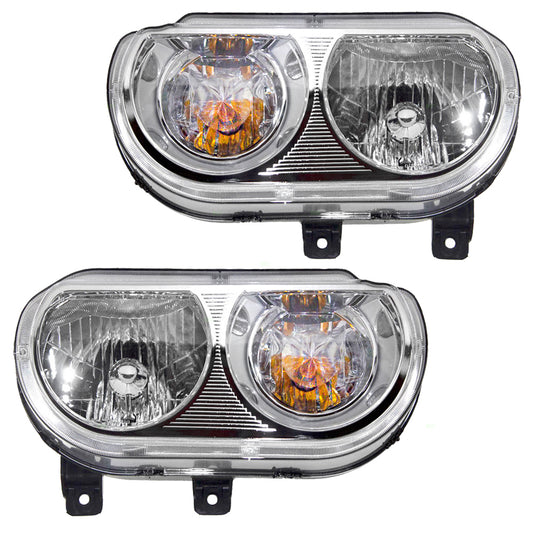 Headlight for 2008-2014 Challenger 5028777AA Set CH2518137