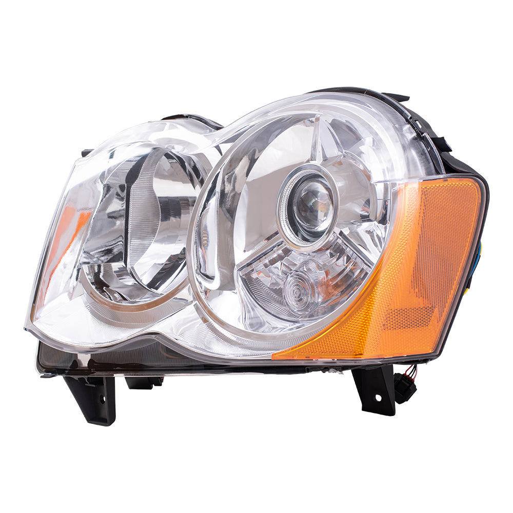 Brock Replacement Driver HID Headlight Compatible with 2008-2010 Grand Cherokee 55157485AG
