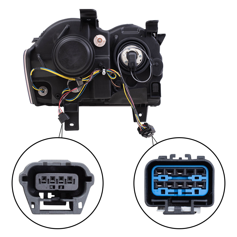 Brock Replacement Driver HID Headlight Compatible with 2008-2010 Grand Cherokee 55157485AG