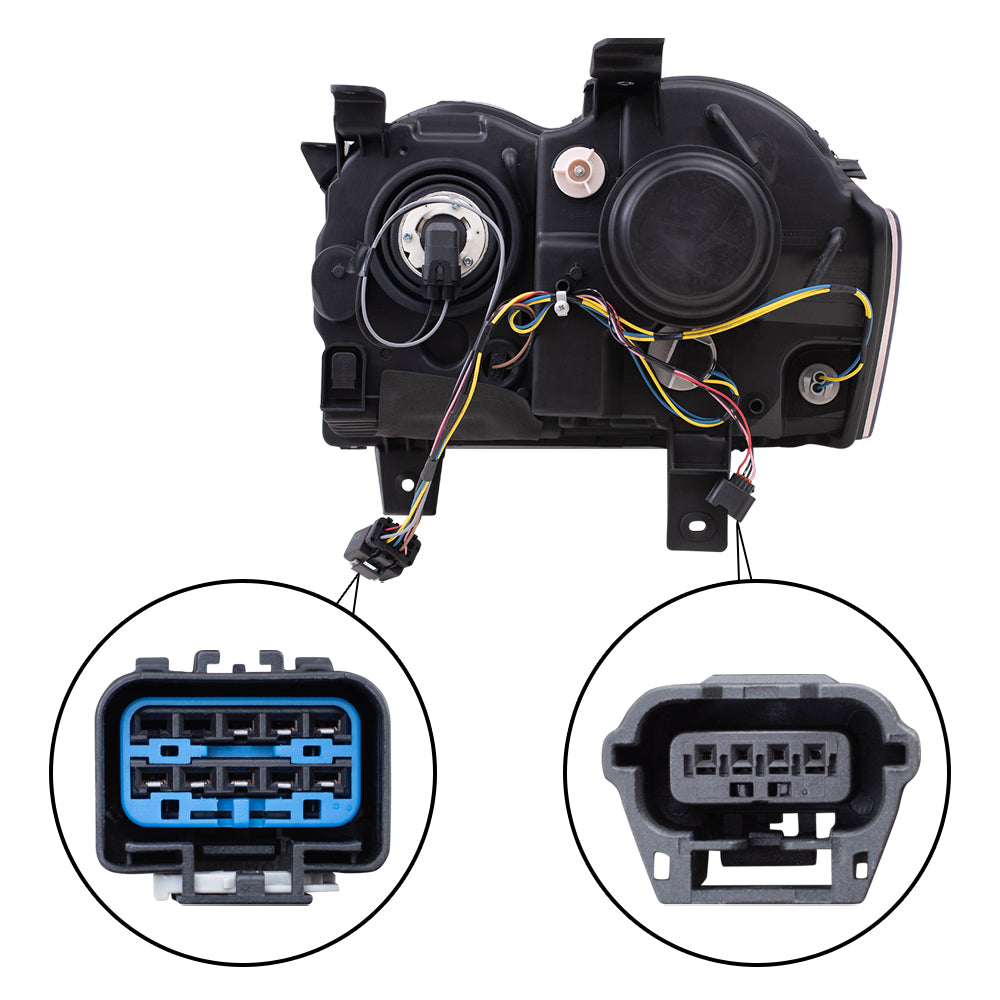Brock Replacement Passenger HID Headlight Compatible with 2008-2010 Grand Cherokee 55157484AH