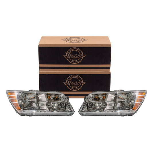 Headlight for 2009-2020 Journey w/ Chrome Trim 5116289AD Set