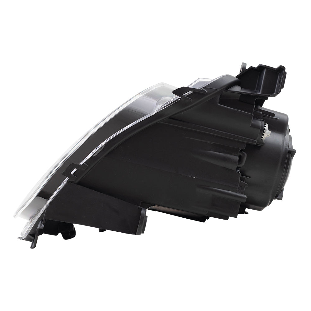 Brock Replacement Passenger Halogen Headlight Lens Black Trim Compatible with 2014-2018 Cherokee 68102846AE