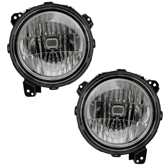 Headlight for 2018-2024 Wrangler for 2020-2023 Gladiator 55112873AG Set CH2502314