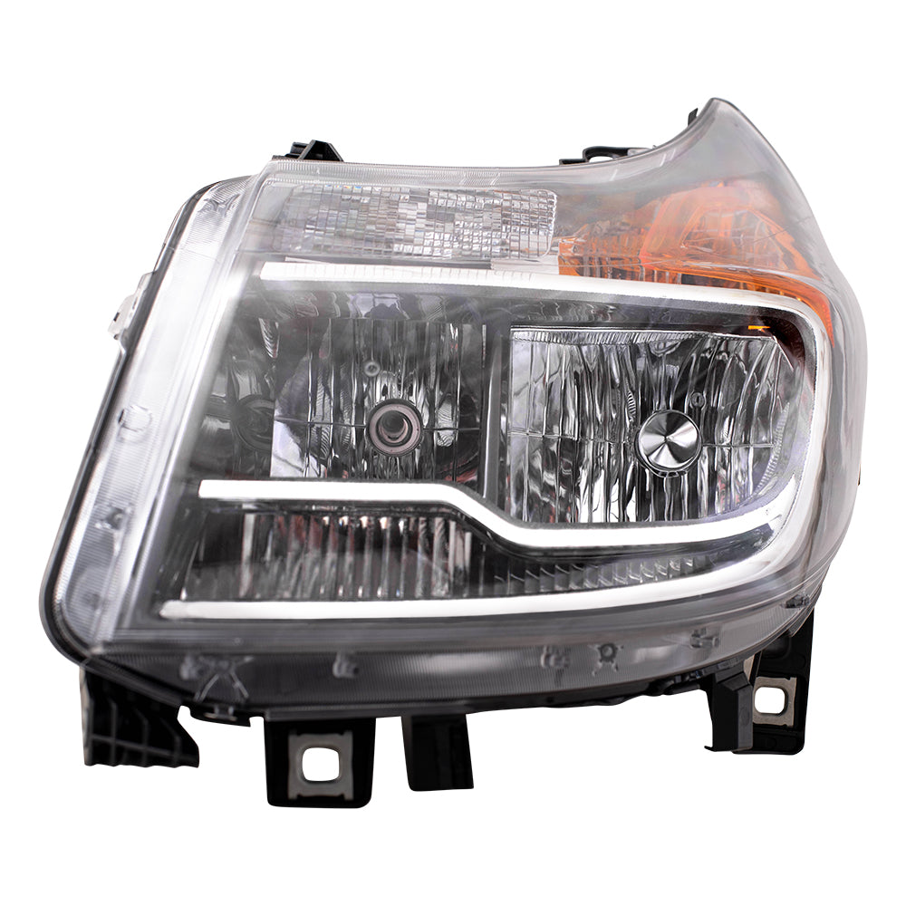 Brock Replacement Set Driver and Passenger Halogen Combination Headlights Compatible with 2014-2020 Promaster