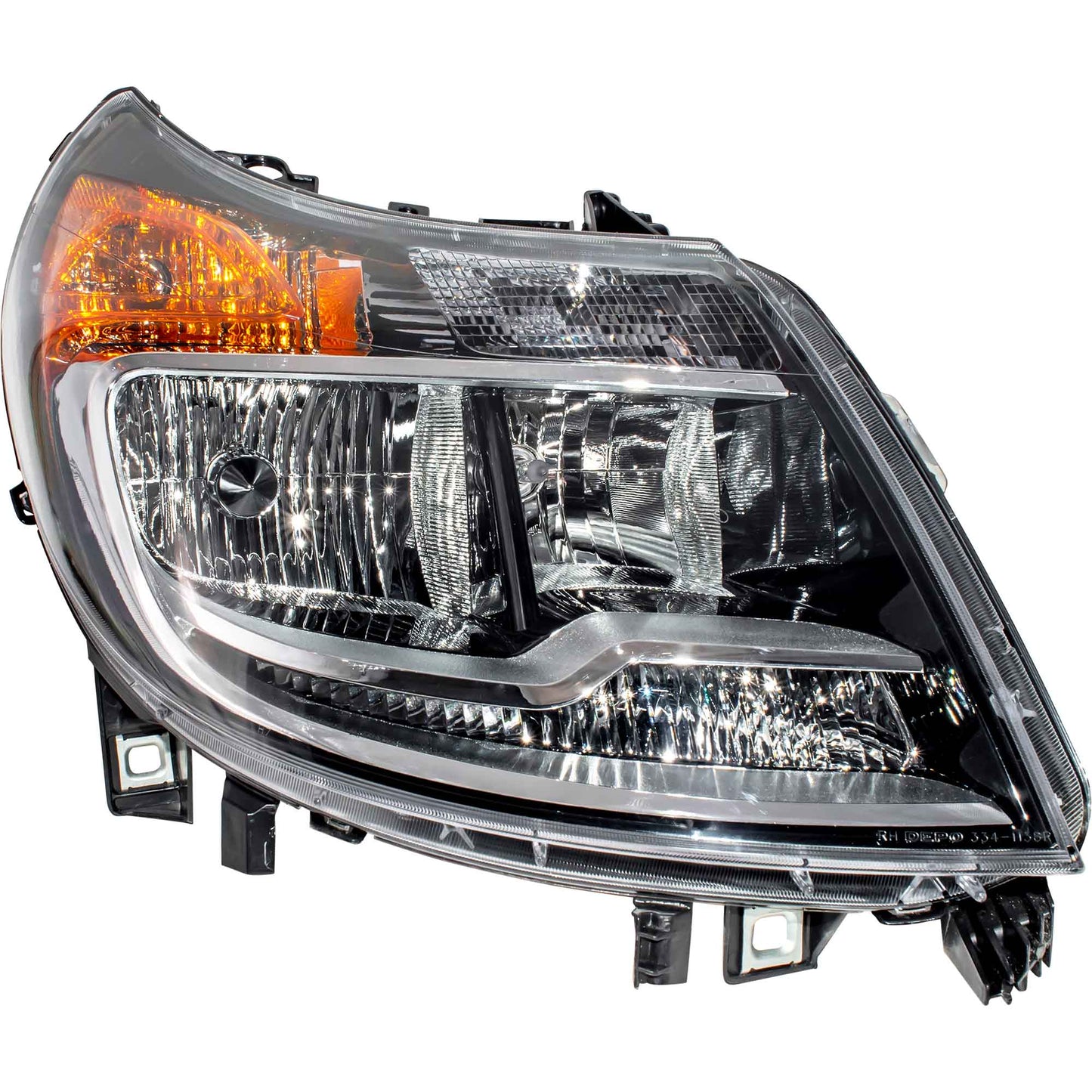 Brock Passenger Side Right CAPA Certified Halogen Combination Headlight Assembly Without Daytime Running Lights Compatible with 2014-2022 RAM ProMaster 2221-0094R-CAPA