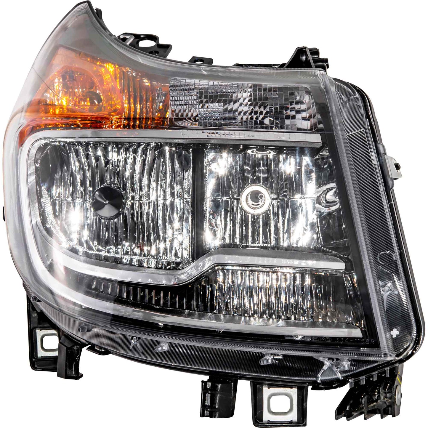 Brock Passenger Side Right CAPA Certified Halogen Combination Headlight Assembly Without Daytime Running Lights Compatible with 2014-2022 RAM ProMaster 2221-0094R-CAPA