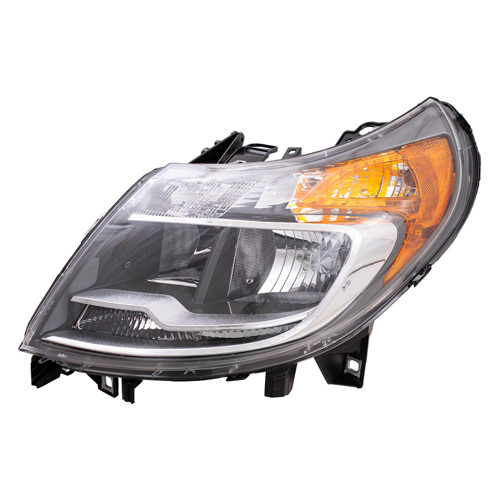 Brock Replacement Driver Halogen Headlight with Daytime Running Lights Compatible with 2014-2020 Promaster Van
