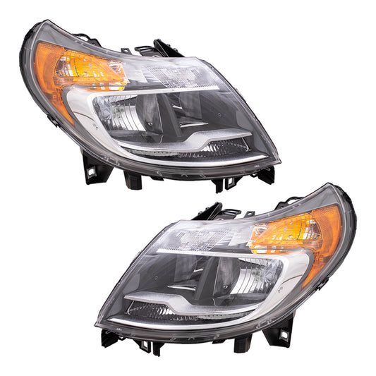 Headlight for 2014-2021 ProMaster 1500 w/ Daytime Running Lights for 2014-2021 ProMaster 2500 68154589AK Set CH2502291