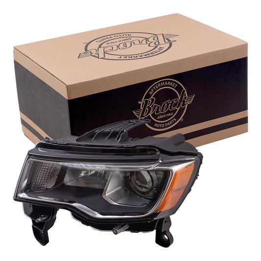 Headlight for 2017-2021 Grand Cherokee w/ Chrome Bezel 2022-2022 Grand Cherokee WK 68289235AF Left