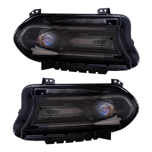 Headlight for 2016-2022 Charger w/o Logo 68294431AH Set
