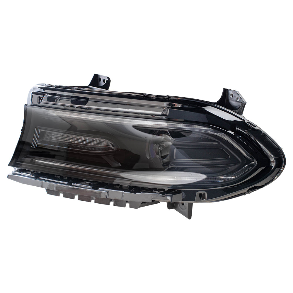 Brock Replacement Driver Side Halogen Combination Headlight Assembly Compatible with 2016-2020 Dodge Charger