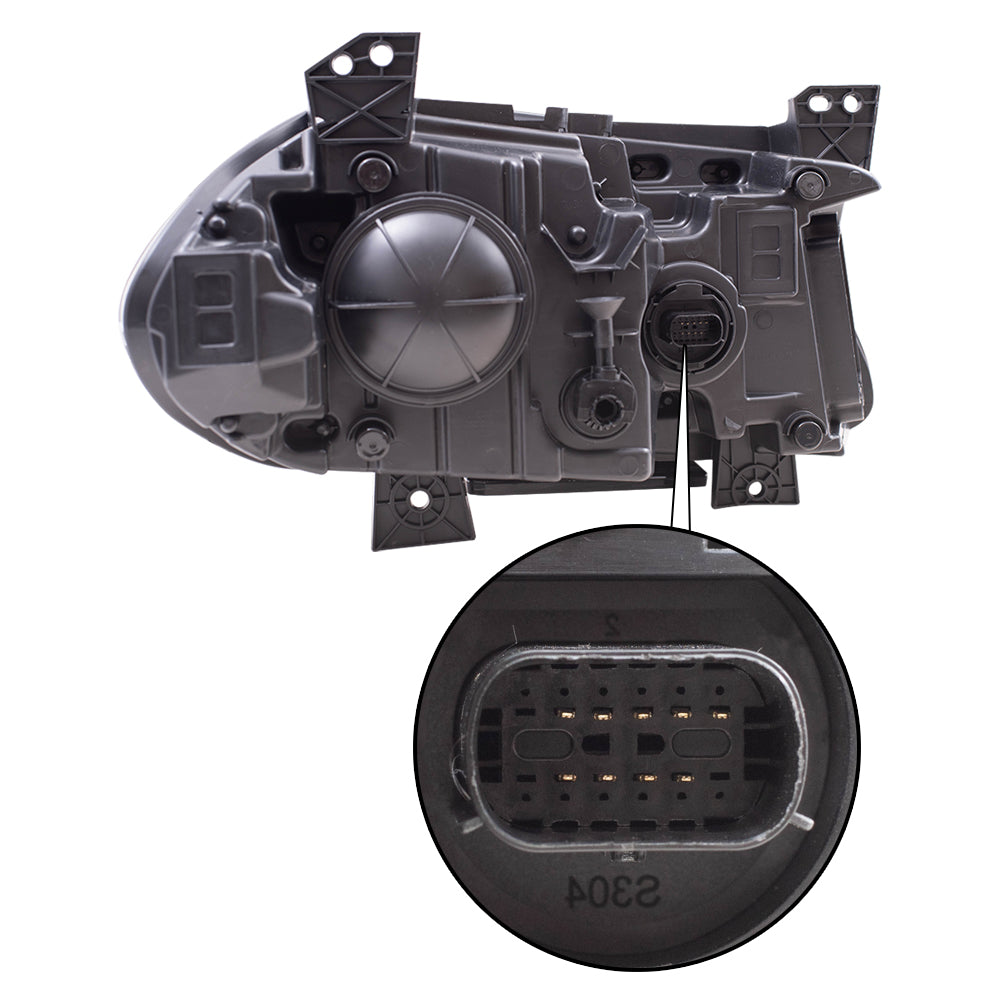 Brock Replacement Driver Side Halogen Combination Headlight Assembly Compatible with 2016-2020 Dodge Charger