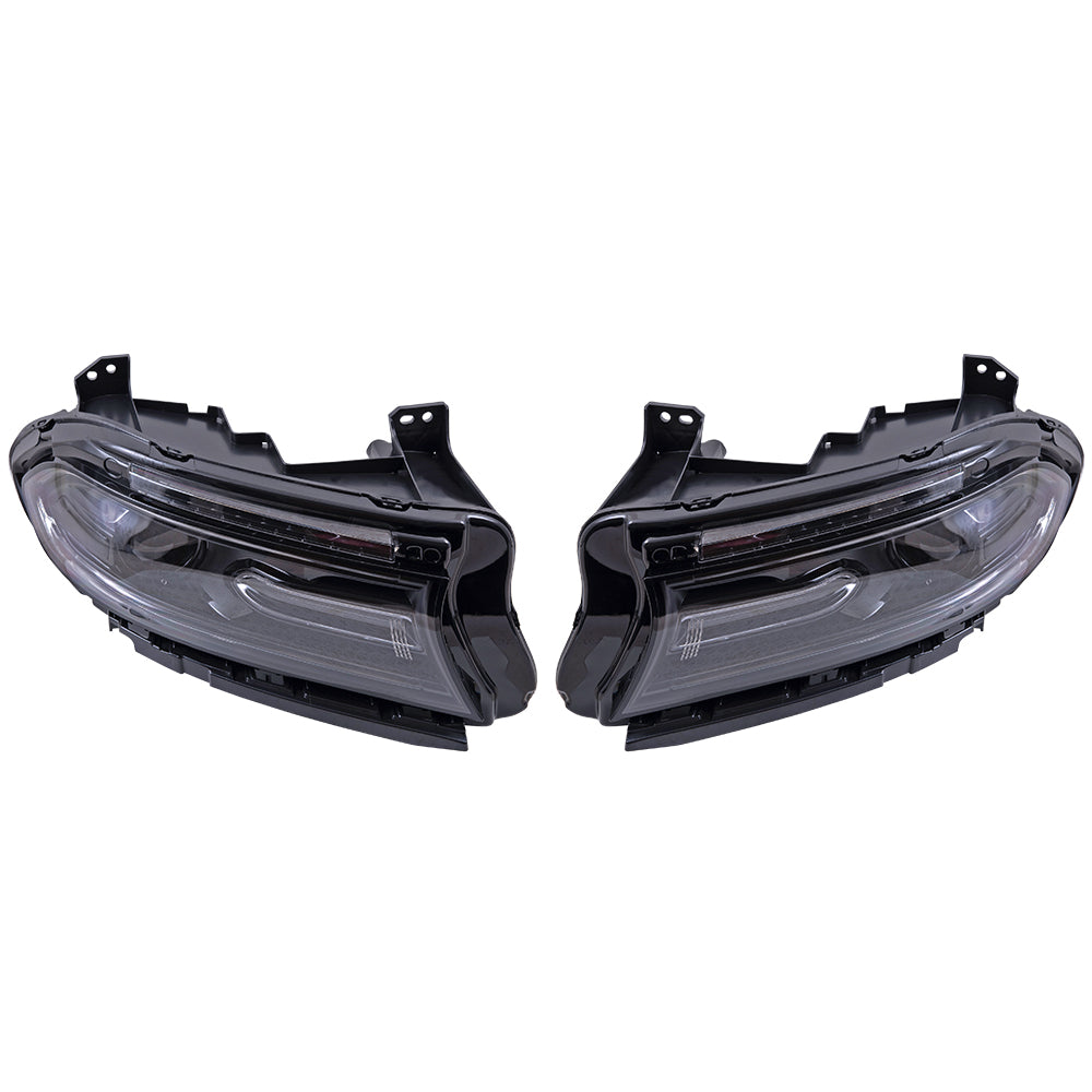 Headlight for 2018-2021 Charger w/o Logo 68541681AA Set