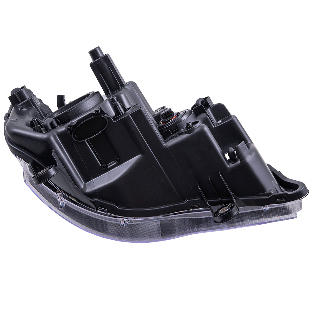 Brock Aftermarket Replacement Driver Left Halogen Combination Headlight Assembly With Black Bezel Compatible With 2014-2020 Dodge Grand Caravan