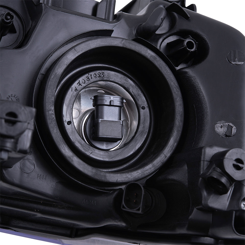 Brock Aftermarket Replacement Driver Left Halogen Combination Headlight Assembly With Black Bezel Compatible With 2014-2020 Dodge Grand Caravan