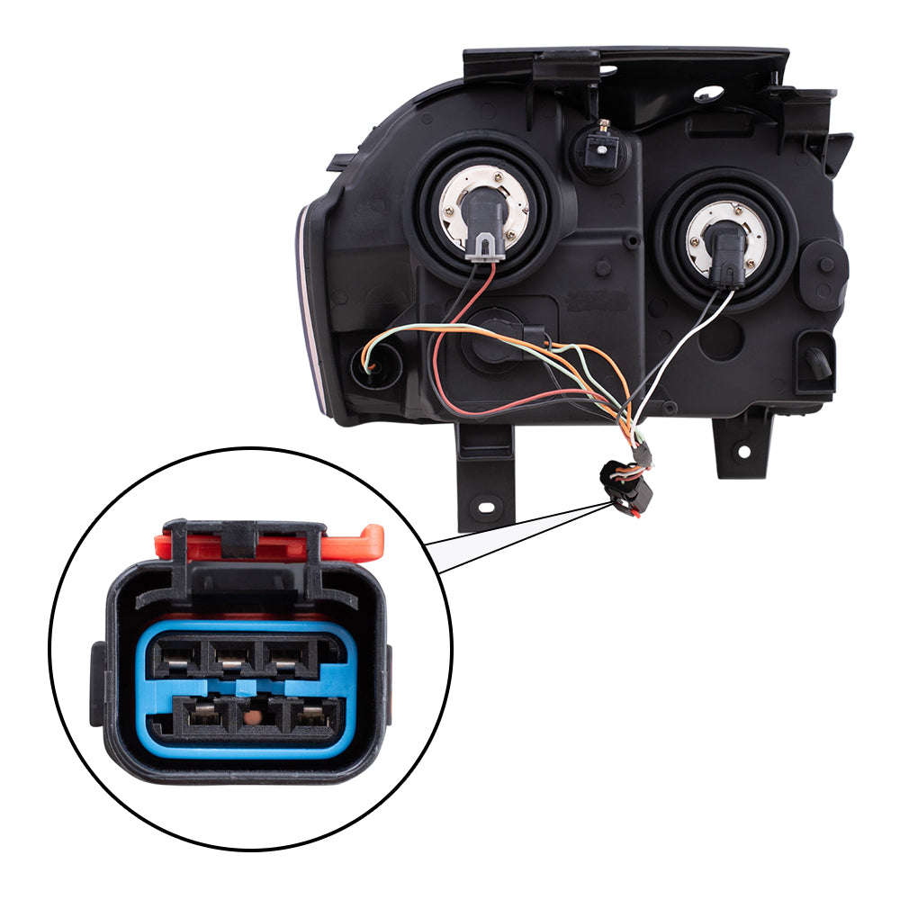 Brock Replacement Driver Headlight Compatible with 2005-2007 Grand Cherokee 55156351AK