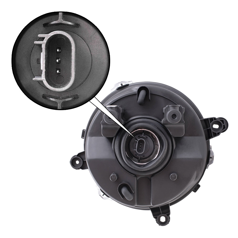 Brock Replacement Passenger Halogen Headlight Compatible with 5303842AE