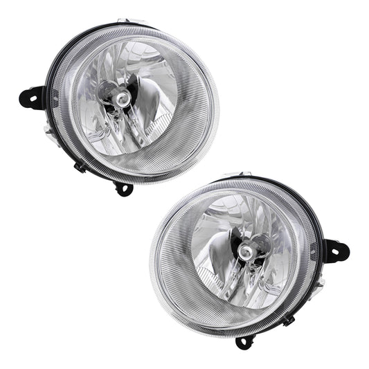 Headlight for 2007-2010 Compass w/o Leveling System 2007-2017 Patriot 5303843AE Set
