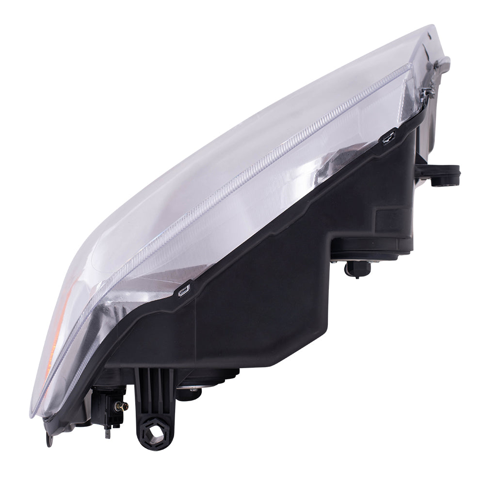 Brock Replacement Driver Halogen Headlight with Chrome Bezel Compatible with 2008-2014 Avenger 5116203AE