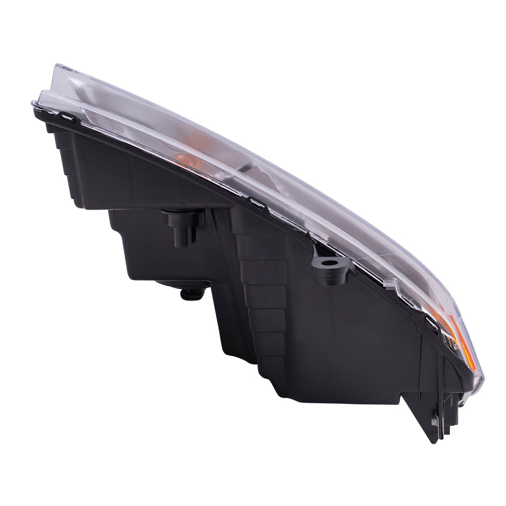 Brock Replacement Driver Halogen Headlight with Chrome Bezel Compatible with 2008-2014 Avenger 5116203AE