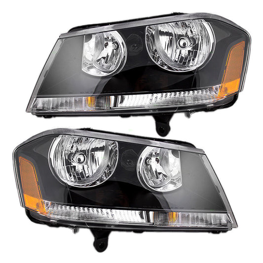 Headlight for 2008-2014 Avenger R/T 5303745AD Set