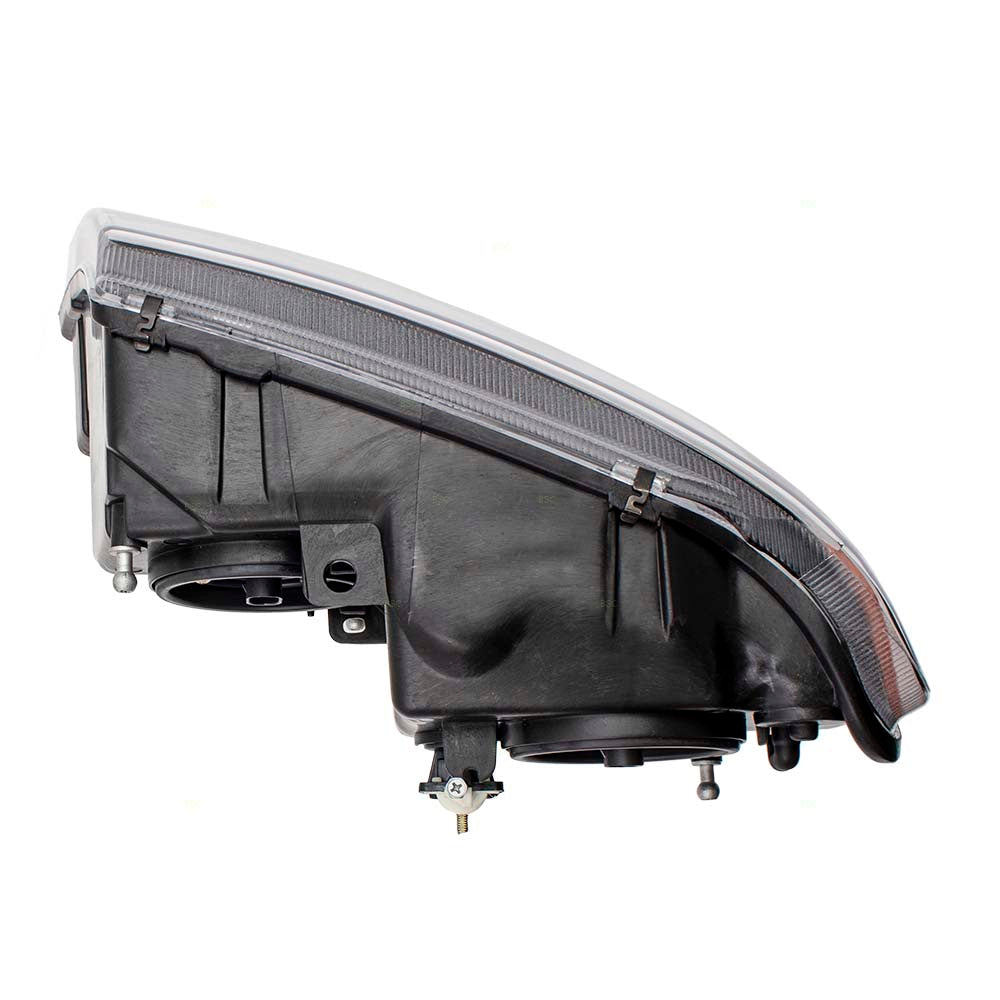 Brock Replacement Passenger Headlight Smoked Bezel with Clear Park Lamp Compatible with 1999-2004 Grand Cherokee 55155128AJ
