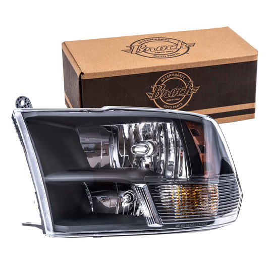 Headlight for 2013-2018 1500 Standard Type w/ Black Bezel 2013-2018 2500 2013-2018 3500 2019-2023 1500 Classic 68270497AE Left
