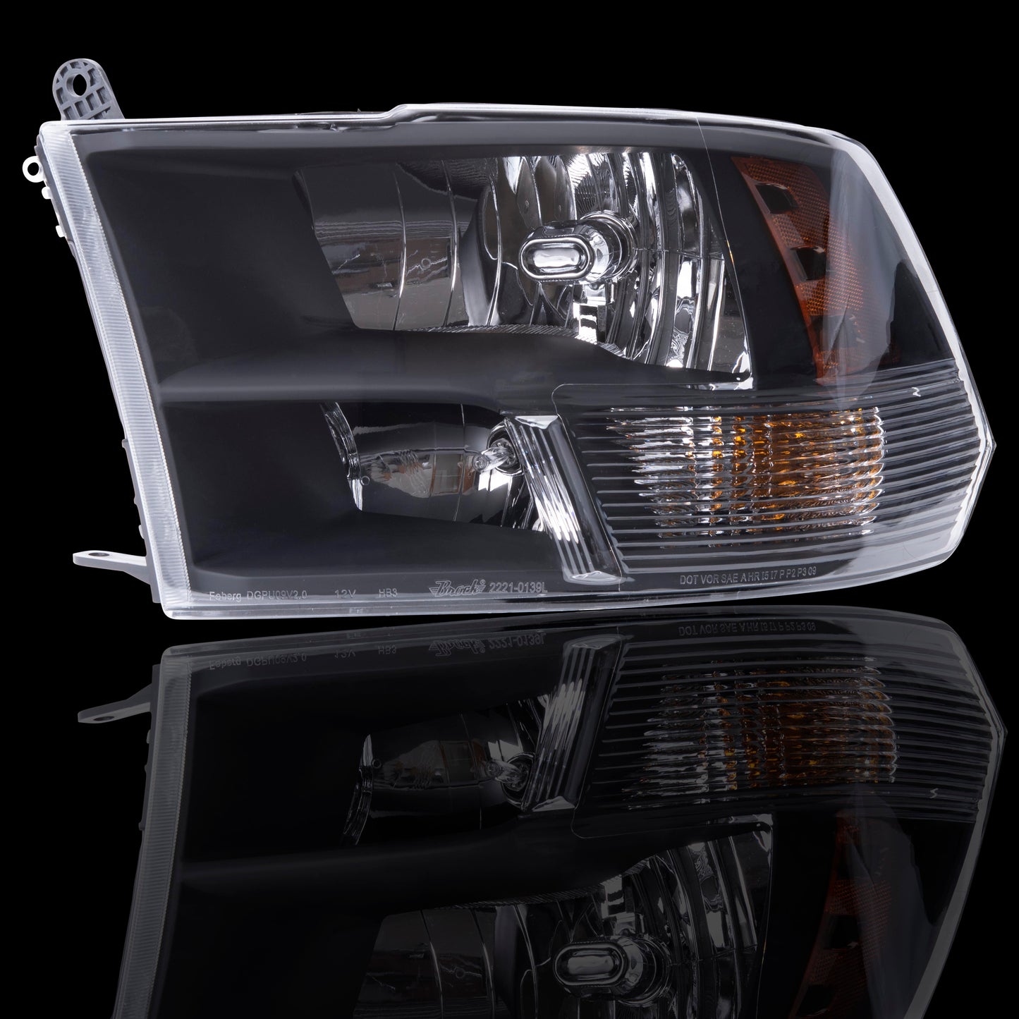 Headlight for 2013-2018 1500 Standard Type w/ Black Bezel 2013-2018 2500 2013-2018 3500 2019-2023 1500 Classic 68270496AE Set