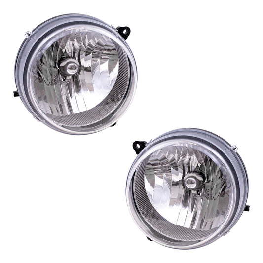Headlight for 2005-2007 Liberty w/o Leveling 55157141AA Set