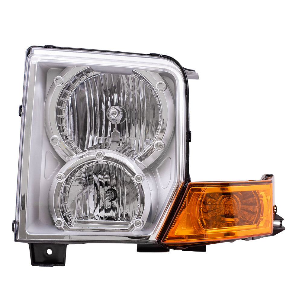 Brock Replacement Driver Halogen Headlight Compatible with 2006-2010 Commander 55396537AI