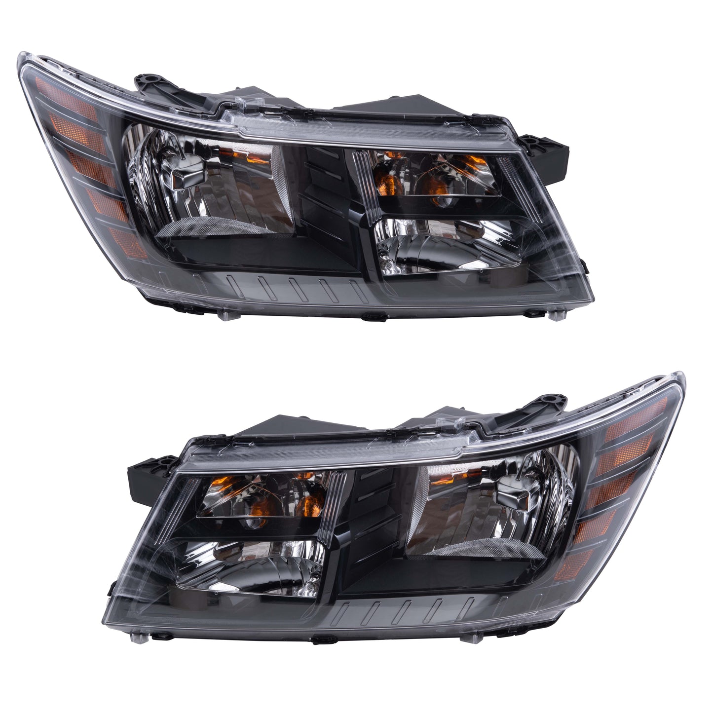 Headlight for 2014-2020 Journey w/ Black Trim 68200085AC Set