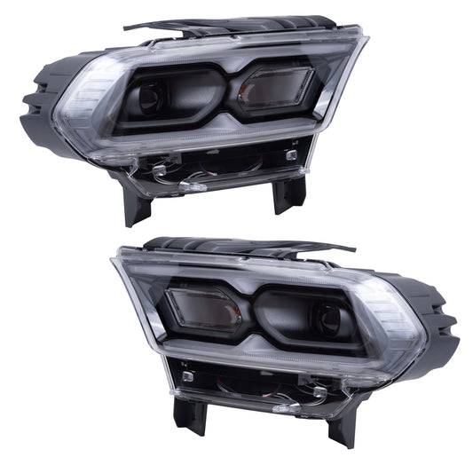 Headlight for 2021-2023 Durango LED w/ Standard Signal Black w/o Auto High Beam 68433779AF Set