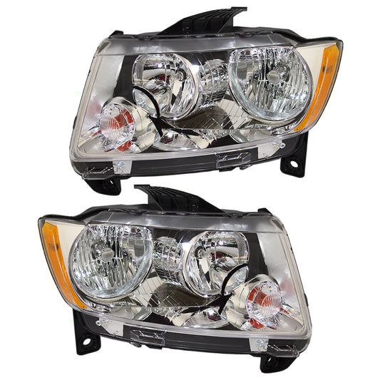 Headlight for 2011-2013 Grand Cherokee Exc SRT-8 55079379AG Set