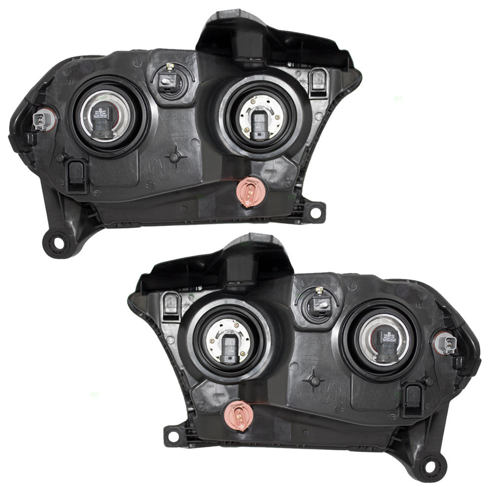 Headlight for 2011-2013 Durango w/ Black Bezel 68084077AC Set