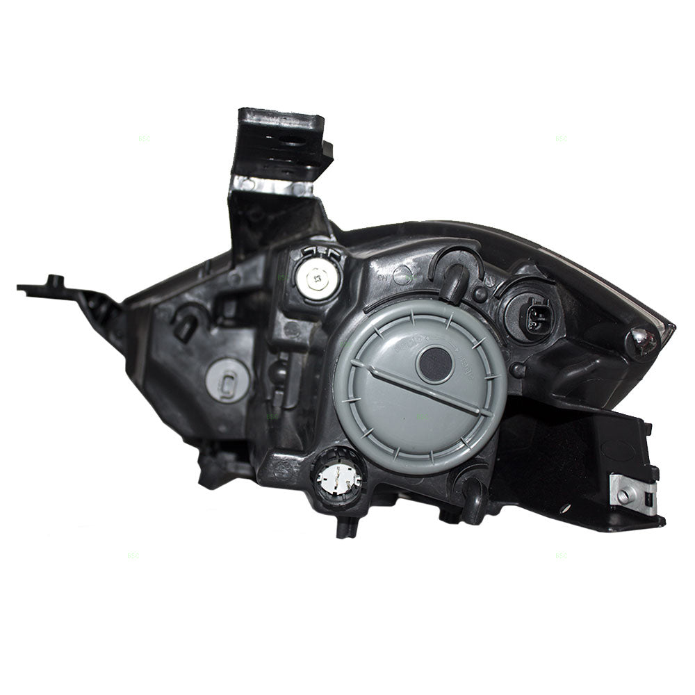 Brock Replacement Passenger Halogen Headlight Lens with Black Trim Compatible with 2013-2014 Dart 68085140AG
