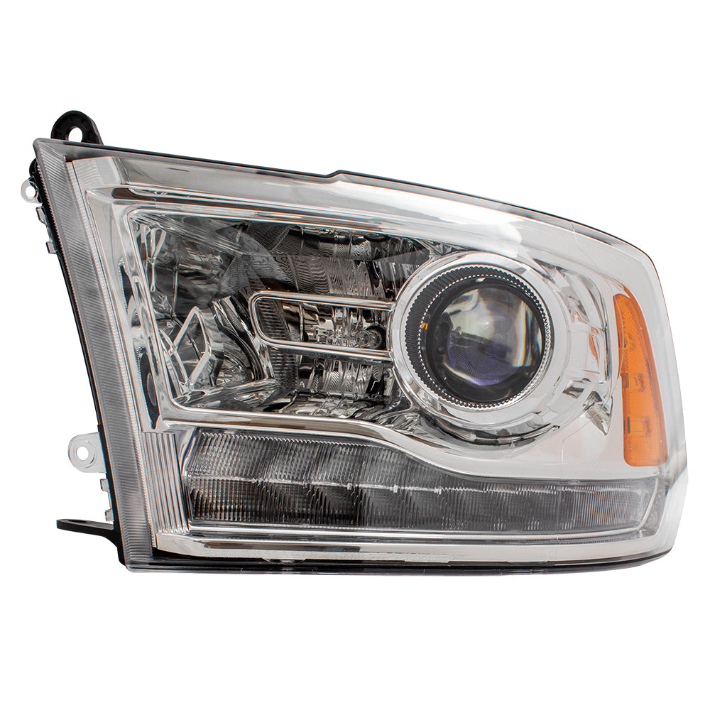 Brock Replacement Driver Halogen Headlight Project Type Compatible with 2013-2015 Pickup Truck 68093217AD