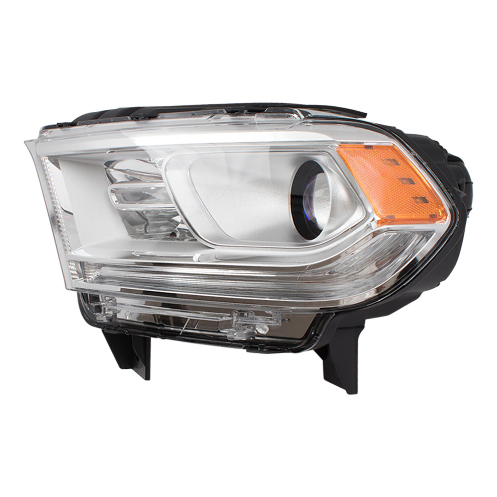 Headlight for 2014-2015 Durango Chrome Trim w/o LED Daytime Running Lamps 68188731AI Left CH2502256