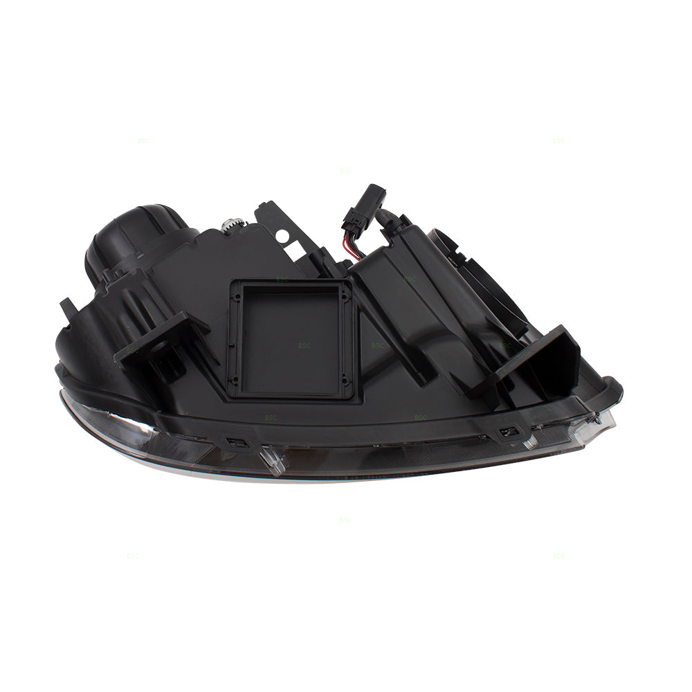 Brock Replacement Set Driver and Passenger Halogen Combination Headlights Black Trim Compatible with 2014-2015 Durango 68184827AF 68184826AF